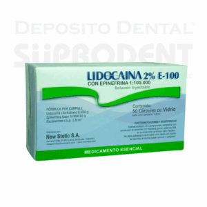 LIDOCAINA 2% E-100 X 50 DE CAMPULES DE VIDRIO