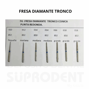 FRESA DIAMANTE TRONCO CONICA PUNTA LAPIZ JOTA -VERDE