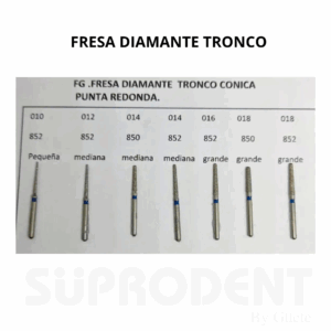 FRESA DIAMANTE TRONCO CONICA PUNTA REDONDA JOTA-VERDE