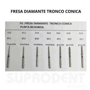 FRESA DIAMANTE TRONCO CONICA PUNTA REDONDA JOTA-VERDE