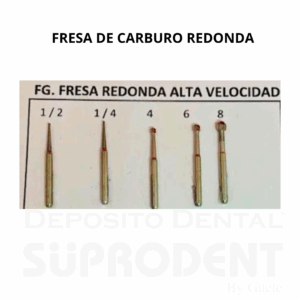 FRESA DE CARBURO REDONDA FG DE ALTA VELOCIDAD Noº 1/4
