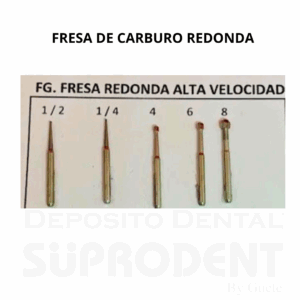 FRESA DE CARBURO REDONDA FG DE ALTA VELOCIDAD Noº 6